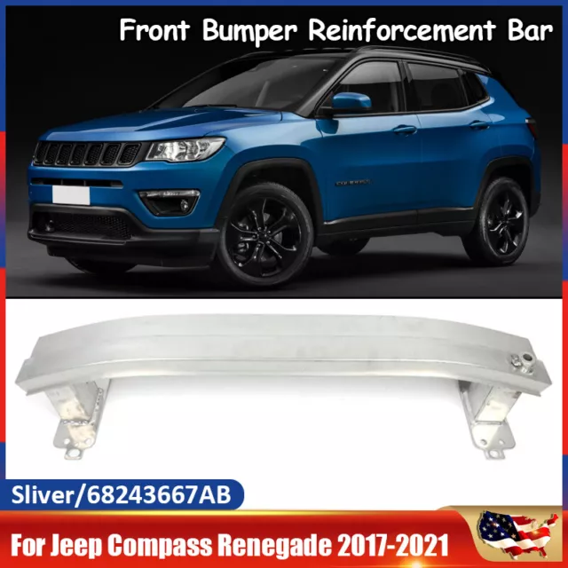 Front Bumper Reinforcement For 2017 2018 2019 2020 2021 Jeep Compass Renegade