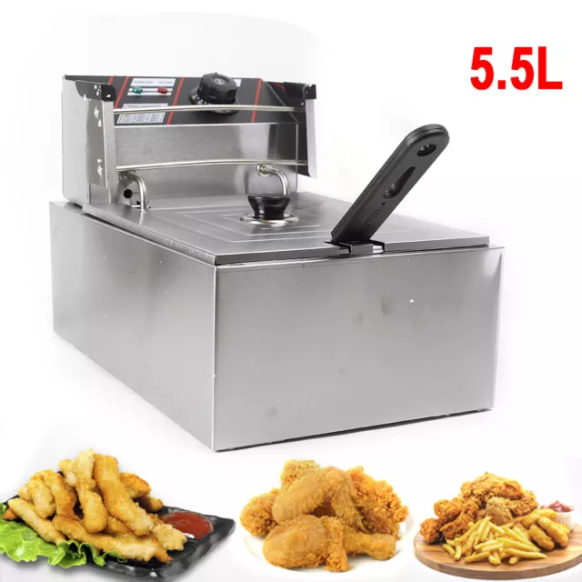 5,5Litre Profi Gastronomie Gastro Fettbackger?t Friteuse Fritteuse Frit?se 2500w