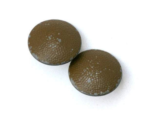 Paar orig Knöpfe 16 mm für Schulterklappen, braun : Tropen Uniform-Effekten 7233