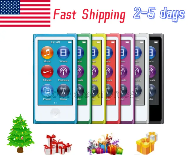 New ipod nano 7th 8th generation 16GB（sealed retail box ） All colors- Warranty