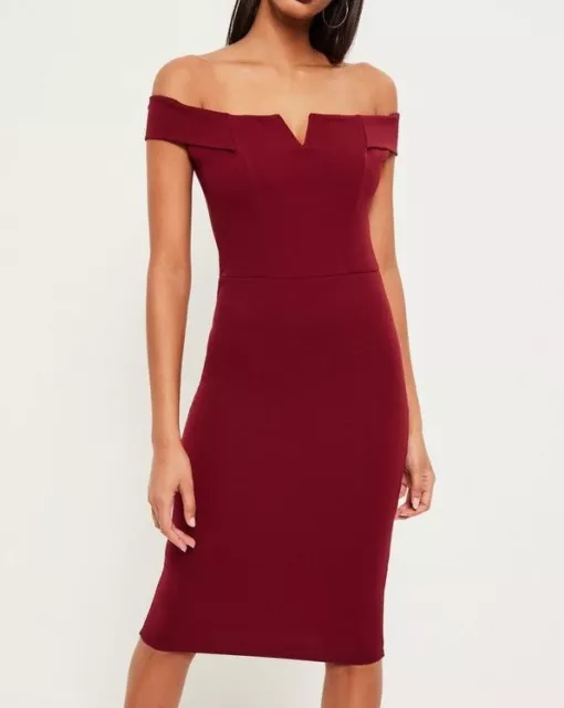 Missguided satin maxi dress with twist front and split in deals burgundy