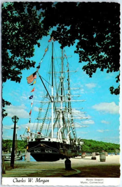 Postcard - Charles W. Morgan, Mystic Seaport - Mystic, Connecticut