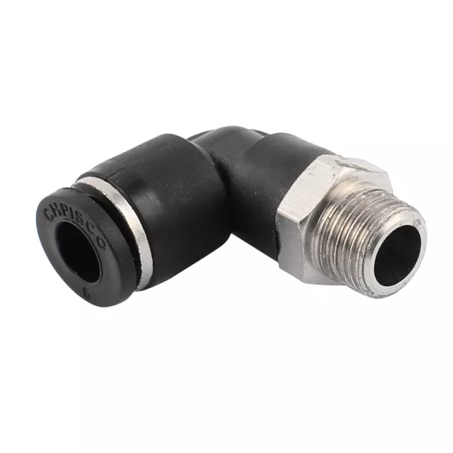 1/8" PT Male Thread to 6mm Push in Tube Elbow Air Pneumatic Quick Fittings