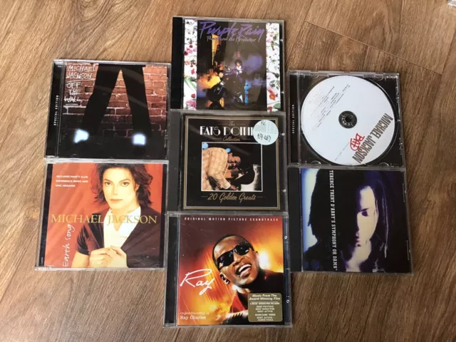 Music Legends CD Bundle Michael Jackson Prince Ray Charles X7 Bad Purple Rain