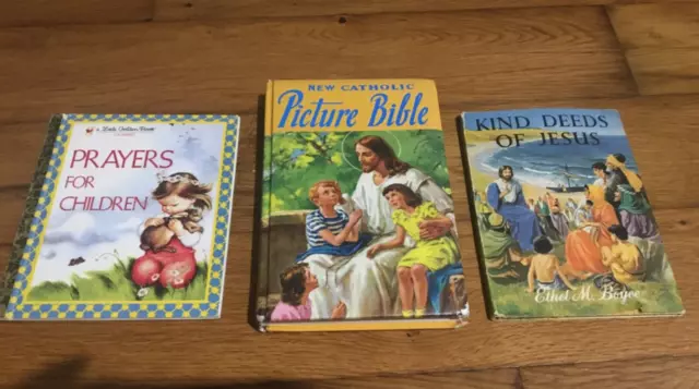 New Catholic Picture Bible + Prayers for children. Bulk lot Christian kids books