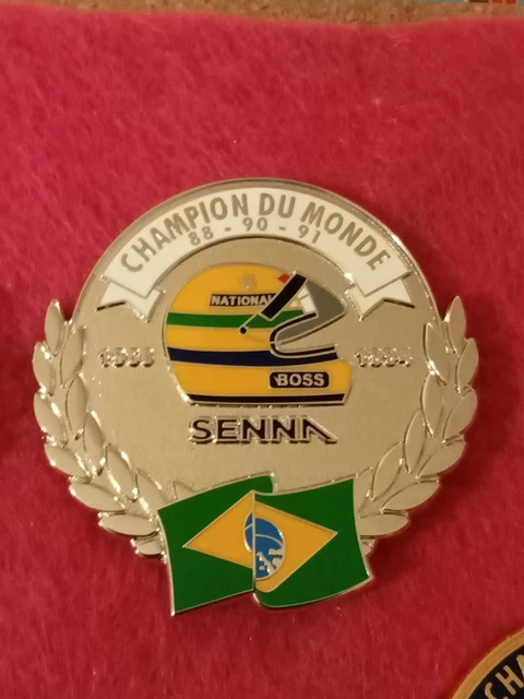 PIN'S F1 AYRTON Senna Champion Du Monde Formula One Argenté EUR 29,90