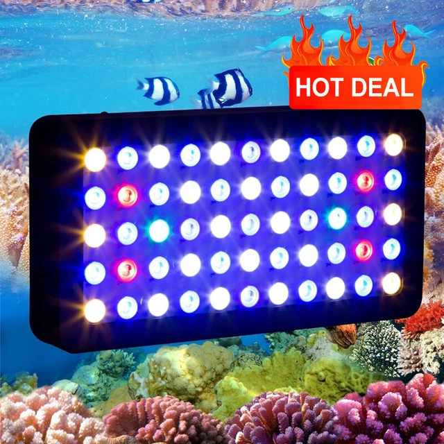 Aquarium Light 165W Full Spectrum Dimmable LED Coral Reef Lamp for Fish Tank LPS