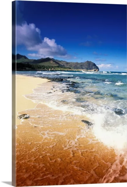 Hawaii, Kauai, Poipu, Shipwrecks Beach, Canvas Wall Art Print, Coastal Home