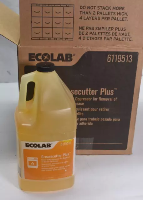 4 ECOLAB 6119513 Greasecutter Plus Heavy Duty Degreaser, 3.78L (1 GAL) Exp 11/24
