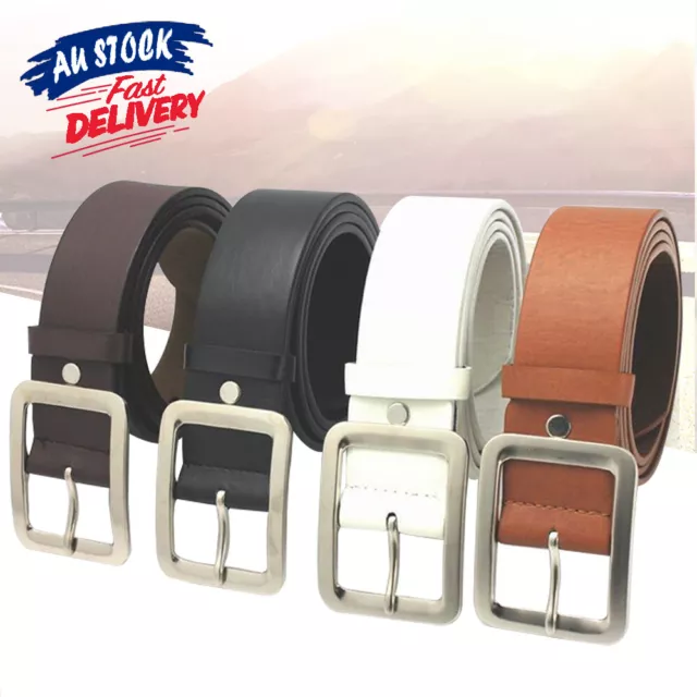 Luxury Men's Belt Leather Waistband Belts Pin Dress Casual Waist Strap Buckle