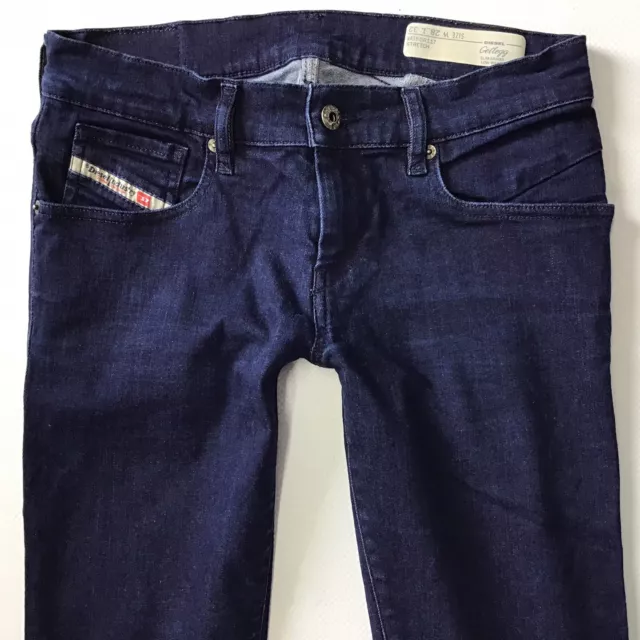 LADIES DIESEL GETLEGG SLIM SKINNY LOW RISE BLUE JEANS Size 10 W28 L32  (219D)