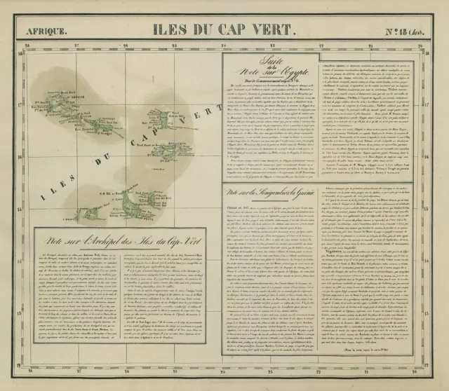 Afrique. Iles du Cap Vert #18 bis. Cape Verde Islands. VANDERMAELEN 1827 map