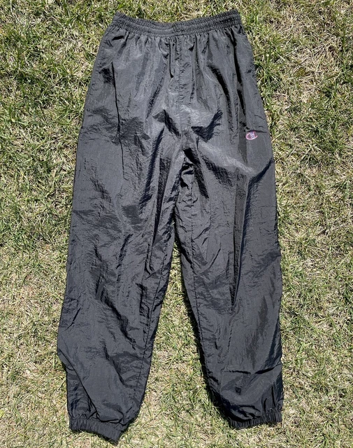 Vintage Y2K Champion Track Pants Kids XL 16 Black Jersey / Lined Womens Small