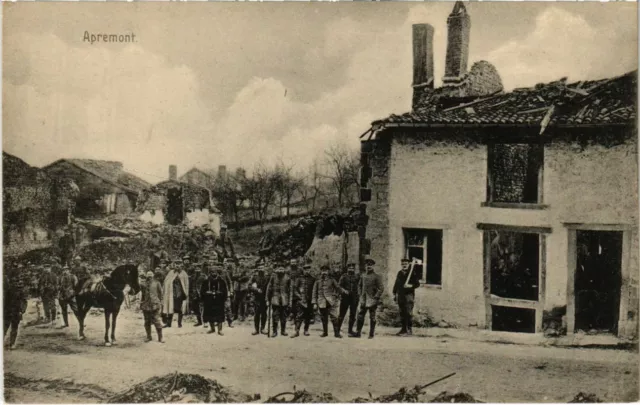 CPA Apremont - Rue - Street Scene - Ruines (1037145)