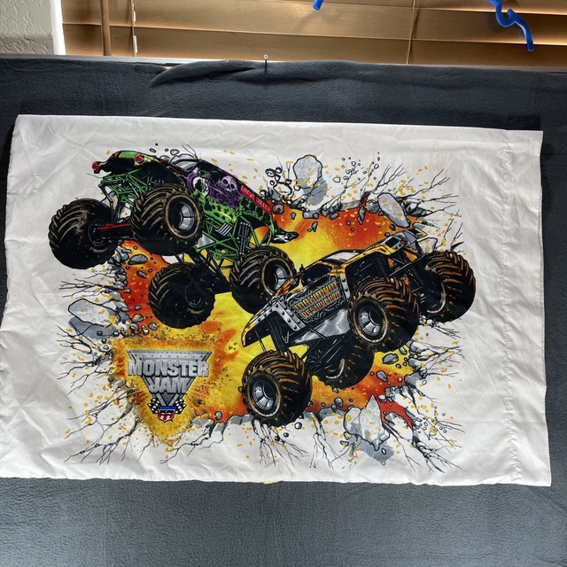 Monster Jam Pillow Case Grave Digger Destruction Standard Pillow Case 2 Sided