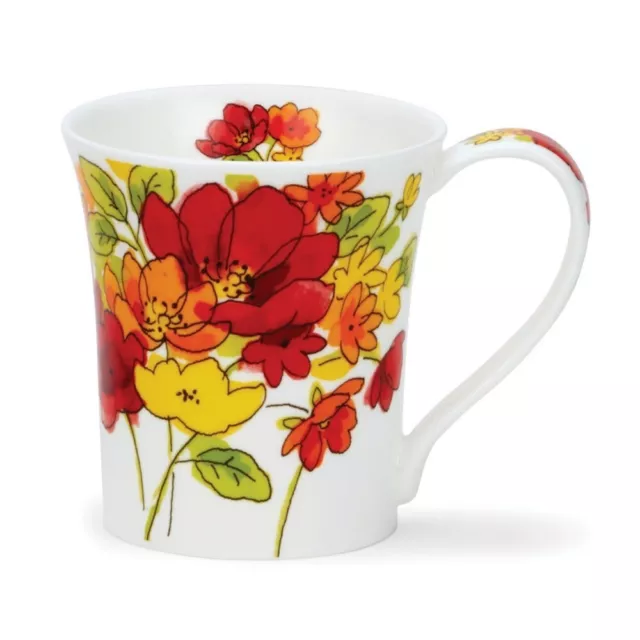 Inky Florals Rouge Dunoon Tasse à Thé Café Tasse jura Petit 0,2 L