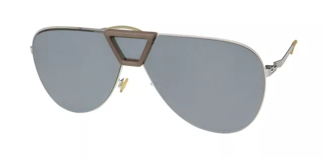 New Mykita Pepper Sunglasses Metal & Plastic Full-Rim Shield 344 Mens Gray