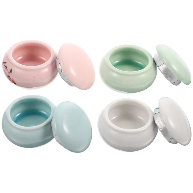 4 pz barattoli da viaggio ricaricabili bottiglia in polvere ceramica condimento in porcellana