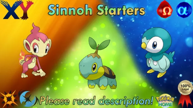 Shiny Snivy/Tepig/Oshawott Starter Pack 6IV - Pokemon X/Y OR/AS S/M US/UM