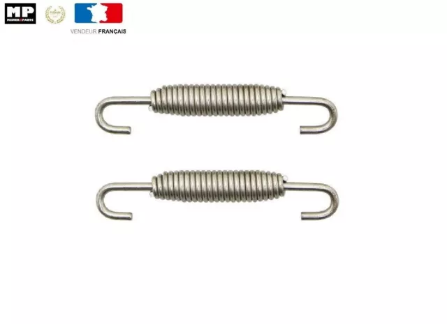 2 Ressorts de Pot D'échappement INOX Longueur 70 / Diam: 6 mm Crochet Tournant