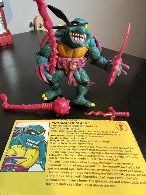 Slash PURPLE BELT VARIANT 100% Complete Teenage Mutant Ninja Turtle TMNT 1990