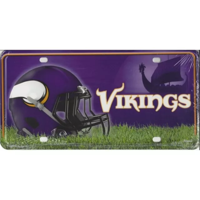 minnesota vikings logo nfl football team helmet license plate usa made