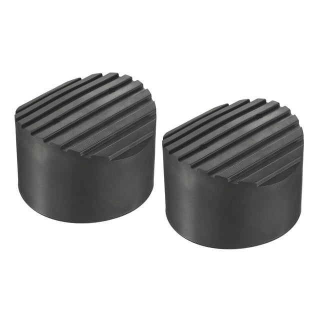 2Pcs 80mm ID Rubber Telescopic Ladder Non-Slip Feet Mat Pad Cover Cushion Black