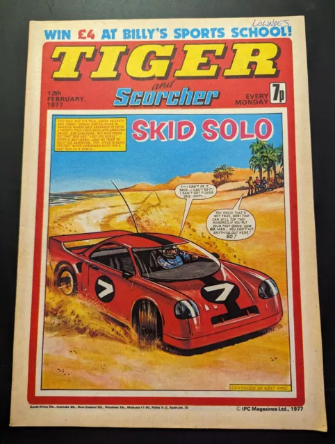 Tiger and Scorcher Comic 12th February 1977, FREE UK POSTAGE