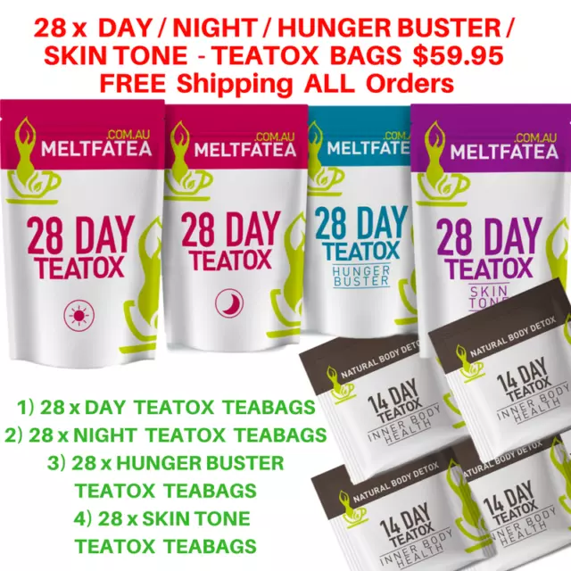 GREEN TEA DETOX TEATOX (X50 SKINNY TEA ME) WEIGHT LOSS FAT BURNER - You Choose !