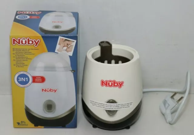 Nûby ID1564 Babykostwärmer und Sterilisator 2-in-1, weiß, Gebraucht !!