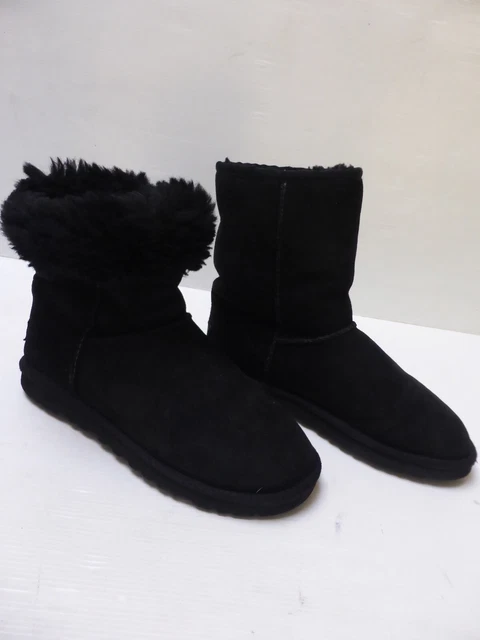 Bottines fourrées 37 daim noir UGG leather suede boots 2