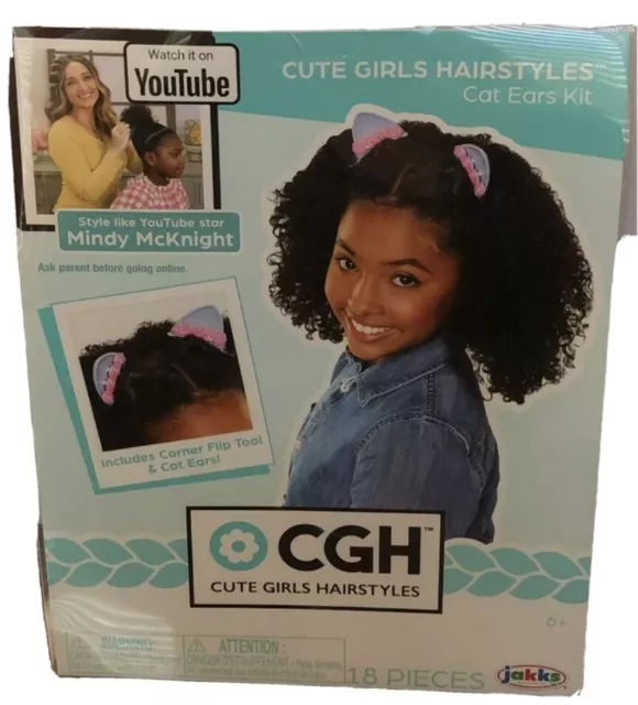 CGH Cute Girls Hairstyles Braid Extensions and Beads Crochet Hair Kit NEW