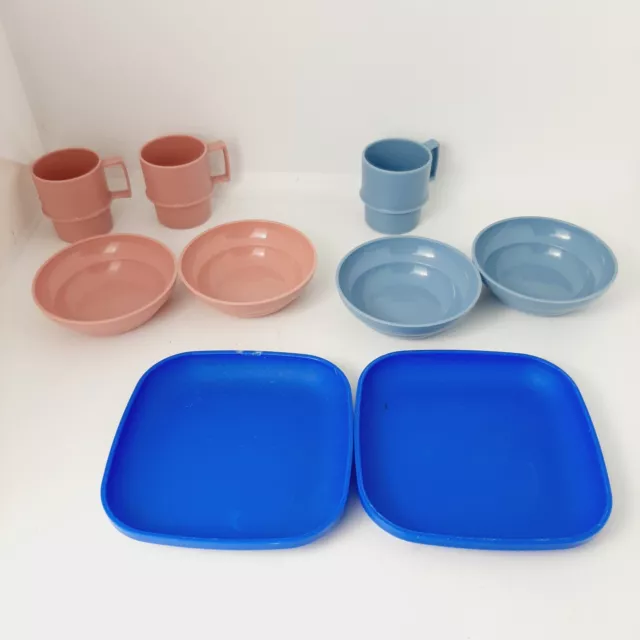 Vintage Tupperware Toys Mini Children Cups Bowls And Plates Lot Of 9