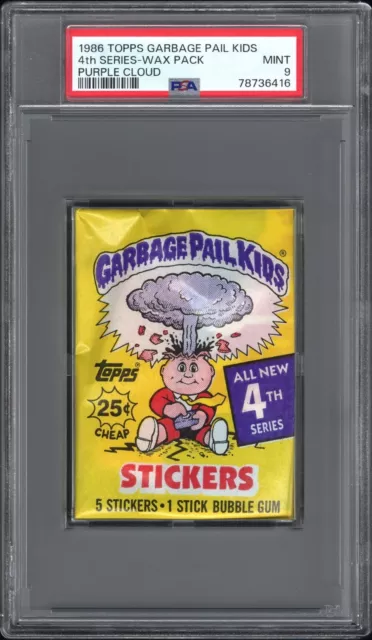 1986 Topps OS4 Garbage Pail Kids 4th Series 4 Sealed Wax Pack Graded PSA 9 MINT