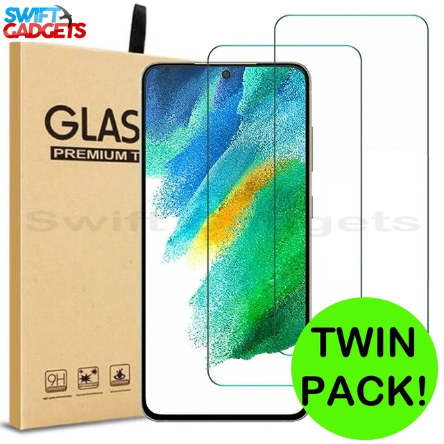 For Samsung Galaxy S21 FE 5g Tempered Glass Screen Protector Guard Twin Pack