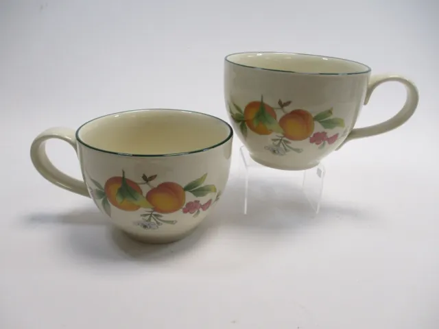Vintage Clover Leaf Cups  x 2 Peaches and Cream Large Teacups Tea Coffee