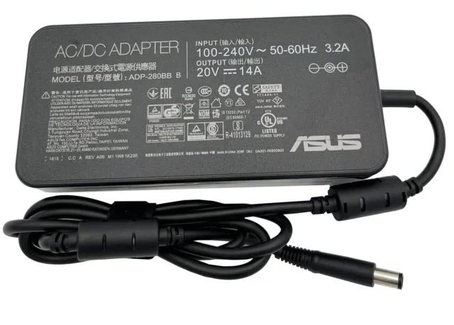 ASUS  20V 14A 280W AC Adapter Charger For MSI GE75 Raider 9SG 9SF Laptop