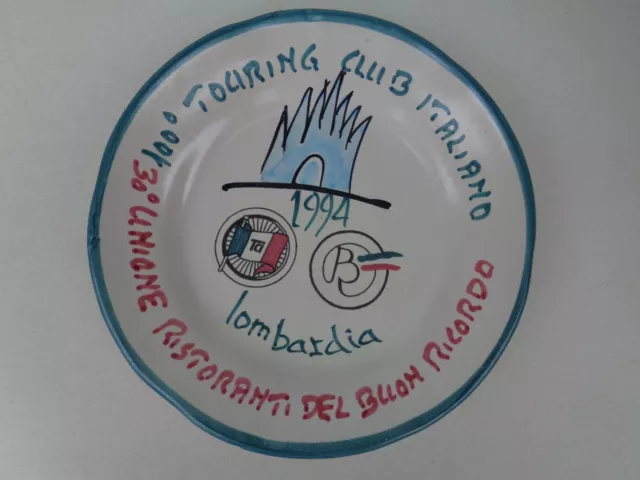 Piatto 30° Unione Ristoranti Buon Ricordo - 100° Touring Club 1994 Rarissimo