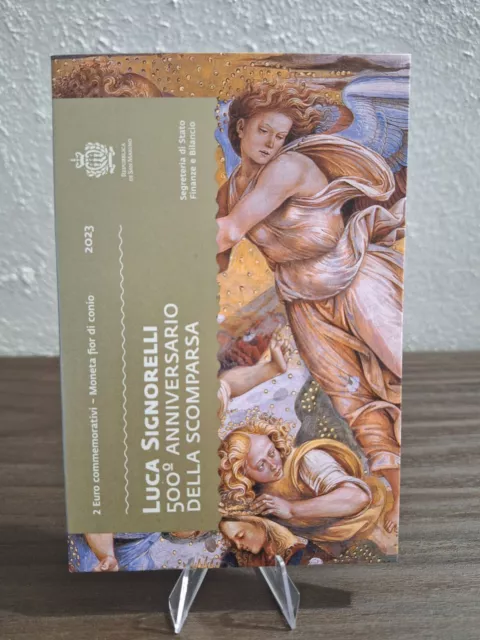 2 Euro San Marino 2023 folder 500° anniversario morte LUCA SIGNORELLI