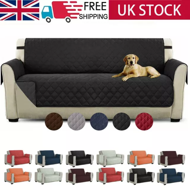 Sofa Slip Covers Reversible Waterproof Quilted Throw Pet Protector Couch Cover