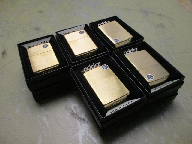 lot of 10x CASE ONLY zippo 204b lighters brushed brass NO INSERT [#19-F]