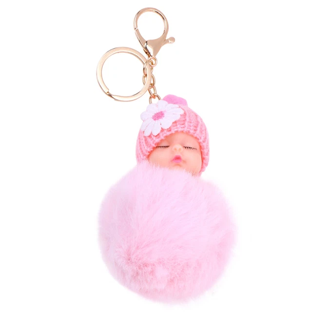 Ciondolo Borsa Ciondolo Soffice Pom Portachiavi Accessori Auto Amanti Bambino