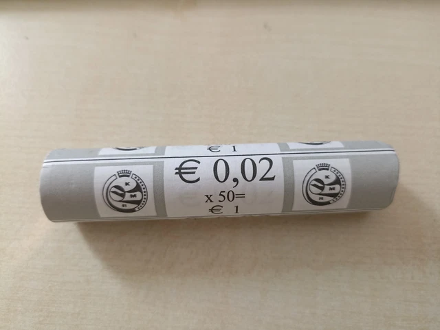 Rouleau 50 pièces neuves UNC 2 centimes BELGIQUE 2003