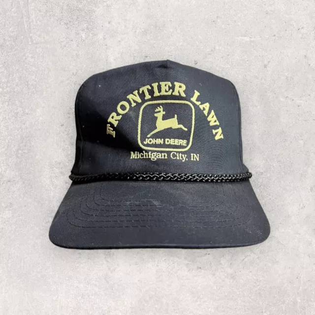Vintage John Deere Hat Snapback Mens One Size Michigan City Indiana Blockhead