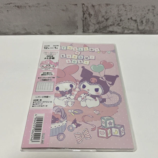 MY_MELODY KUROMICHAN 2024 Schedule Book Desk Calendar Sanrio 22.27