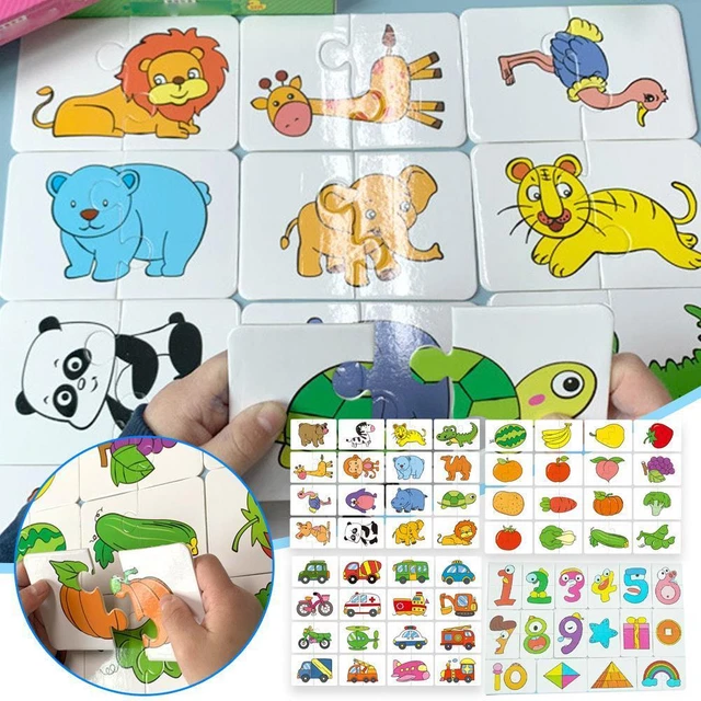 Cognition puzzle toys montessori toddler card matching games