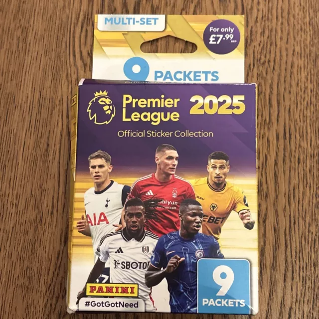 2025 PANINI PREMIER League 202425 Stickers MultiSet (9 packs) RRP £7.
