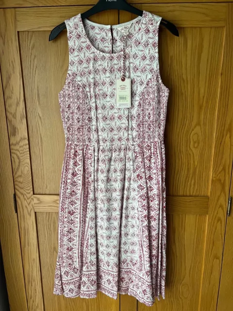 FAT FACE KAREN Daisy Diamond Dress Size 8 Natural Ivory New with Tags 30.00 PicClick UK