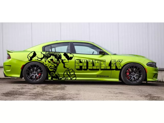 Sticker Car Charger Side Scat Pack Angry Hulk Design Vinyl Graphics Decal