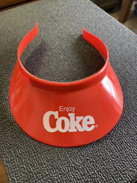 VTG Coca Cola Original Ultravisor Visor Hat Enjoy Coke Hard Plastic Rare 1980’s